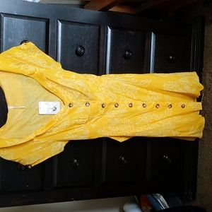 NWT Free People Yellow Mini Day Dress